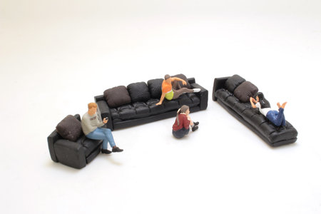 a featuring a group of friends gathered on a comfortable