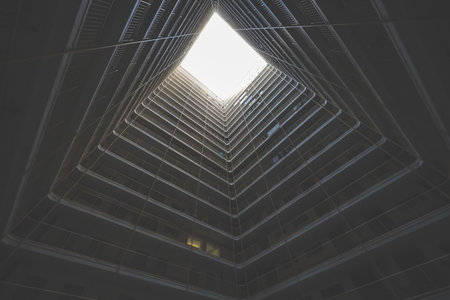 Kwun Tong district, Oct 5 2024 Building abstract backgroundの写真素材