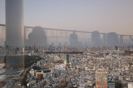 Dec 4 2024 observation deck, evoking a sense of connection and contemplationの写真素材