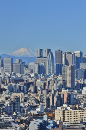 Dec 9 2024 Stunning urban landscape featuring the skyline of Tokyoの写真素材