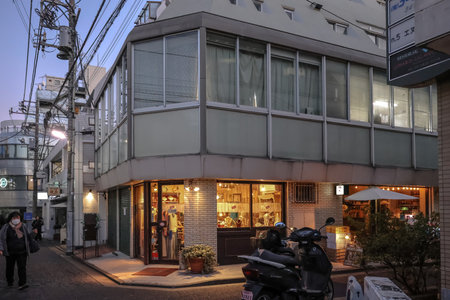 Dec 8 2024 A serene city street at twilight, showcasing modern residential buildings