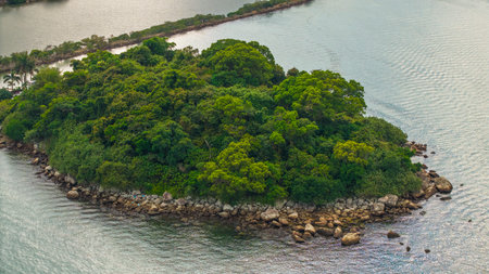 Traditional houses in Nam Wai, Hong Kongの写真素材