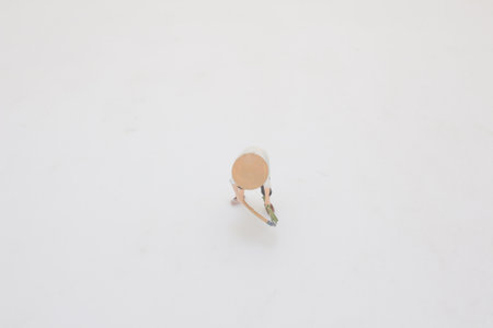 A small-scale model figure of a gardenerの写真素材