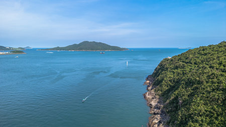 Rugged coastal headland with sea cliffs