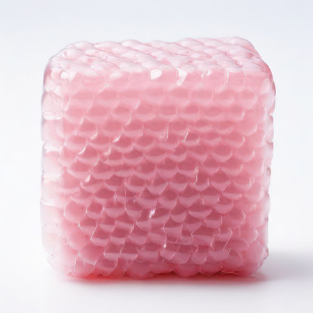 the AI Image Generator, Transparent Bubble Structure with Hexagonal Patternの素材