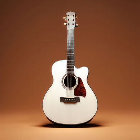 the AI Image Generator, Acoustic Guitar with Warm Wood Finishの素材