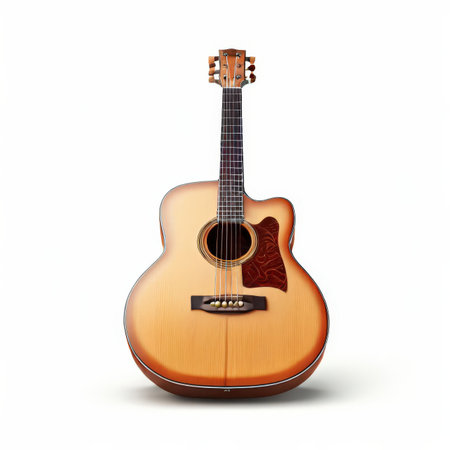 the AI Image Generator, Acoustic Guitar with Warm Wood Finishの素材