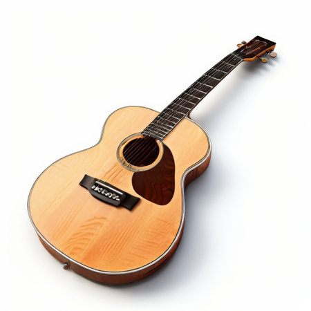 the AI Image Generator, Acoustic Guitar with Warm Wood Finishの素材
