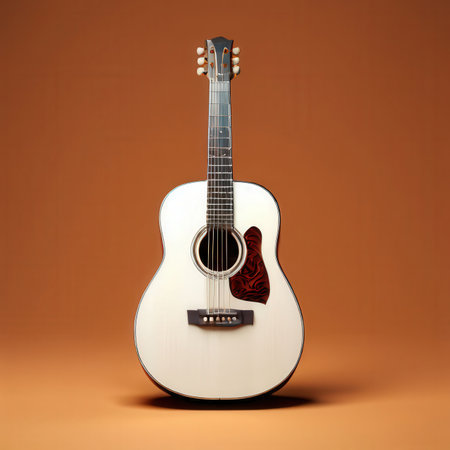 the AI Image Generator, Acoustic Guitar with Warm Wood Finishの素材