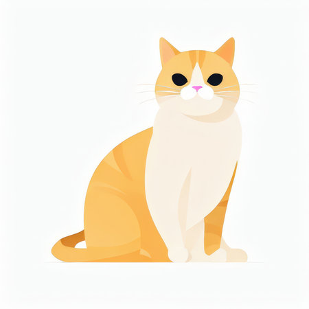 the AI Image Generator, Stylized Illustration of a Catの素材