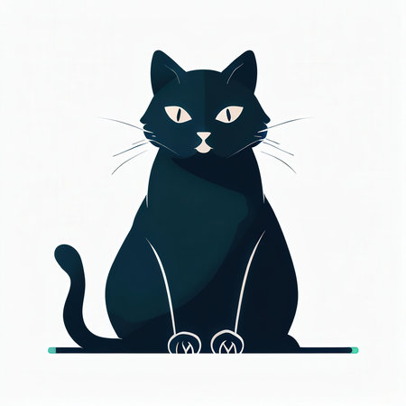 the AI Image Generator, Stylized Illustration of a Catの素材
