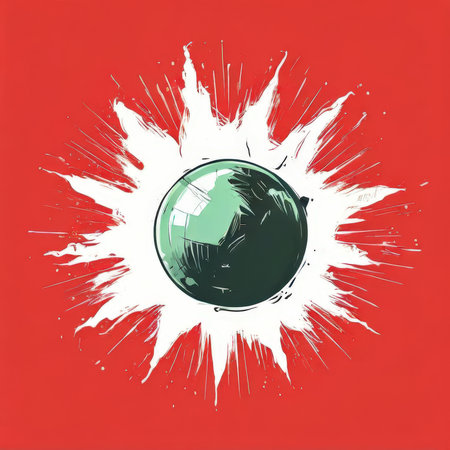 the AI Image Generator, Splash of Vibrant Colors Surrounding a Central Orbの素材