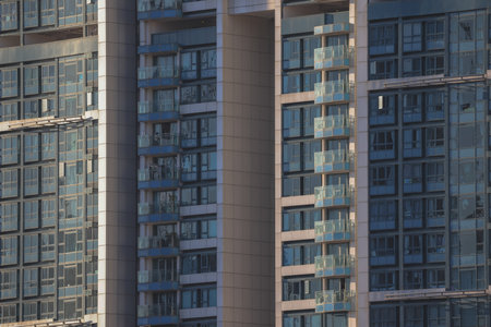Modern Apartment Block in West Kowloon, Hong Kongのeditorial素材
