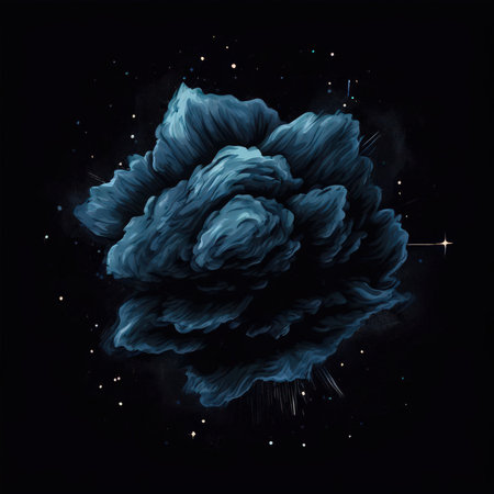 the AI Image Generator, Cloud Formation in a Black Starry Spaceの素材