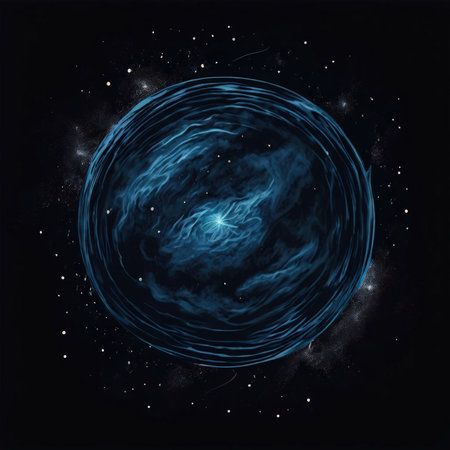 the AI Image Generator, Cloud Formation in a Black Starry Spaceの素材