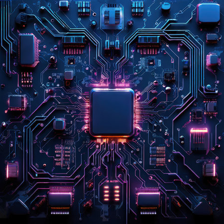 the AI Image Generator, Illuminated with Neon Glowの素材