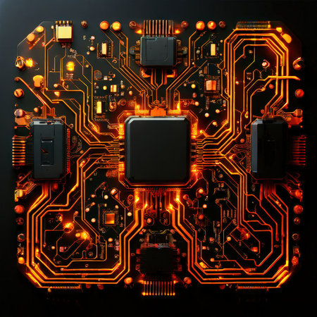 the AI Image Generator, High-Tech Electronic Circuit Boardの素材