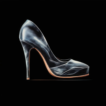 the AI Image Generator, Patent Leather High Heel Stiletto Fashion Footwear for Women Glamourの素材