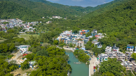 Tranquil Living in Ham Tin Village Lantau Islandのeditorial素材