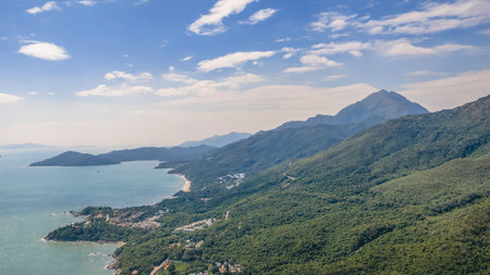 Scenic landscapes and cultural sites on Lantau Islandのeditorial素材