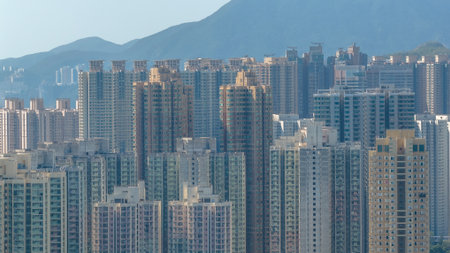 Scenic Hang Hau Neighborhood Featuring Modern Architecture and Community Life Nov 16 2025のeditorial素材