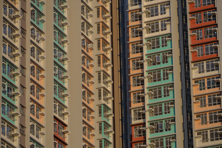 Contemporary housing estate in Kowloon urban landscape Sept 14 2025のeditorial素材
