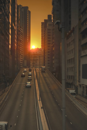 Hanging Sun Phenomenon Along Wong Chuk Hang Road Dec 6 2025