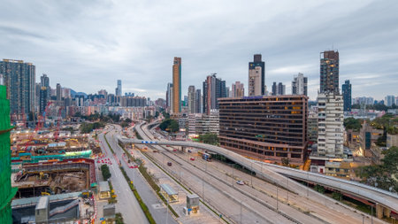 Street view of Prince Edward Road East in Kowloon Dec 25 2025