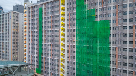 Modern public housing development under construction in Kai Tak Dec 25 2025