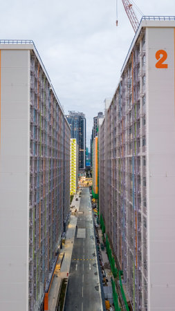Modern public housing development under construction in Kai Tak Dec 25 2025