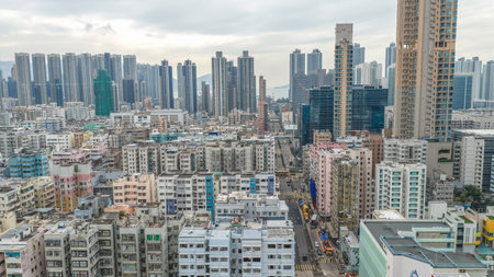 High density housing and apartments in Sham Shui Po district Dec 24 2025