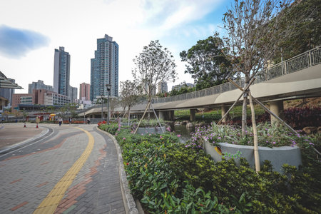 Scenic water feature park located in Diamond Hill Hong Kong Dec 25 2025