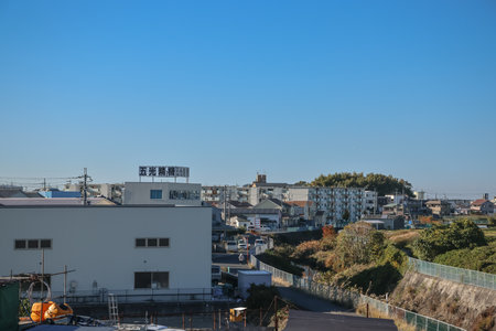 Capturing Osaka Prefecture Landscapes from HARUKA Train Window Nov 29 2025のeditorial素材