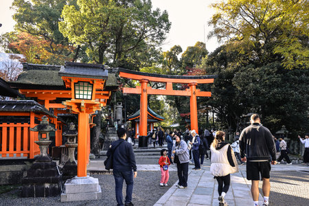 Exploring Fushimi Inari Taisha Vibrant Temple Grounds Nov 29 2025のeditorial素材