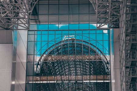 Contemporary architecture and transit hub in central Kyoto city Nov 29 2025のeditorial素材