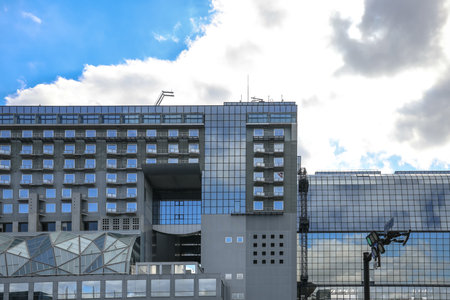 Contemporary architecture and transit hub in central Kyoto city Nov 29 2025のeditorial素材