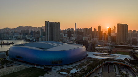 Expansive sports complex features arenas, public spaces, and greenery Feb 15 2026