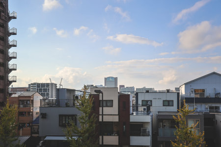 Urban neighborhood with apartments and local community life Nov 25 2025