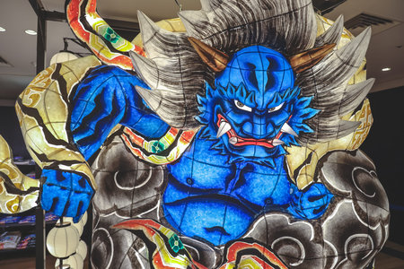 Colorful illuminated float parading during famous Japanese festival Nov 25 2025のeditorial素材