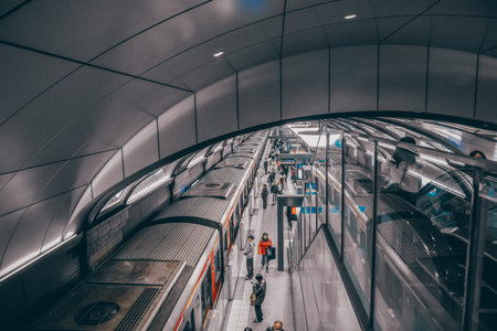 Underground transit hub connecting major districts in Osaka Nov 25 2025のeditorial素材