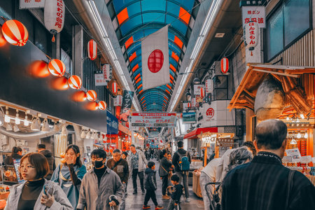 Traditional Osaka market offering food, snacks, and culture Nov 25 2025
