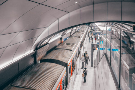 Underground transit hub connecting major districts in Osaka Nov 25 2025のeditorial素材