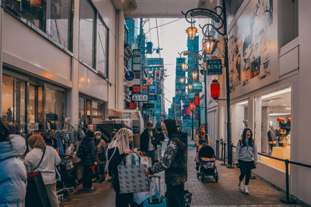 Popular covered arcade with shops and vibrant atmosphere Nov 25 2025のeditorial素材