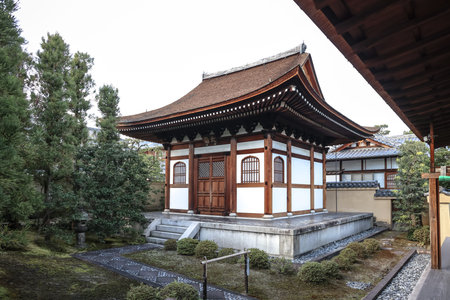 Japanese Architecture Surrounded by Zen Garden Serenity Nov 24 2025のeditorial素材