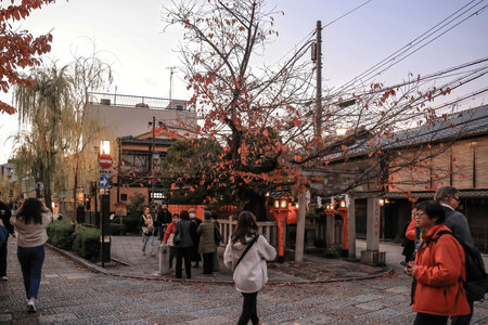 Quiet residential area with wooden houses and cultural charm Nov 26 2025のeditorial素材