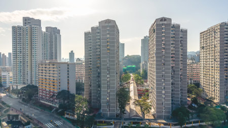 High density public housing buildings forming established local community March 14 2026