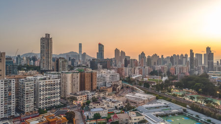 Lively Kowloon neighborhood combining shops, housing, and transit routes March 14 2026