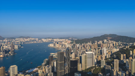 Expansive skyline surrounds calm harbor framed by distant mountains March 15 2026