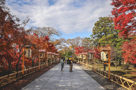 Autumn foliage scenery at historic Chishakuin Temple Kyoto Nov 28 2025