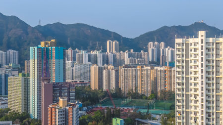 March 22 2026 Urban skyline of Wong Tai Sin district in Hong Kong